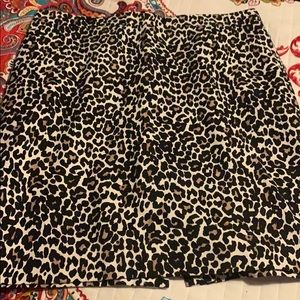 Leopard Print Pencil Skirt
